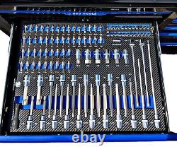 12 Drawer XXL Tool Chest Trolley With 6 Drawers Full Of Tools Plus Wood Top