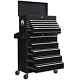 19 Drawer, Two-part Tool Storage Chest On Wheels Black