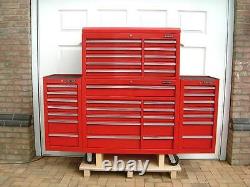 29 US PRO Tools Red Tool Chest Box Snap It Up 2 side cabinet 75 Finance option
