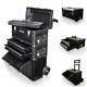 317 Us Pro Tools Black Mobile Rolling Chest Trolley Cart Cabinet Wheels Tool Box