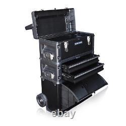 317 US PRO Tools Black Mobile Rolling Chest Trolley Cart cabinet Wheels Tool Box