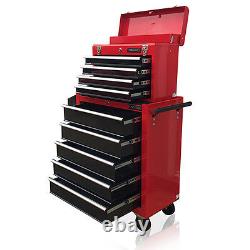 377 Us Pro Tools Red Black Affordable Tool Chest Rollcab Box Roller Cabinet