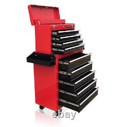 377 Us Pro Tools Red Black Affordable Tool Chest Rollcab Box Roller Cabinet