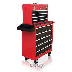 377 Us Pro Tools Red Black Affordable Tool Chest Rollcab Box Roller Cabinet