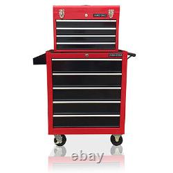 377 Us Pro Tools Red Black Affordable Tool Chest Rollcab Box Roller Cabinet