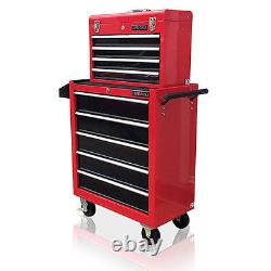 377 Us Pro Tools Red Black Affordable Tool Chest Rollcab Box Roller Cabinet