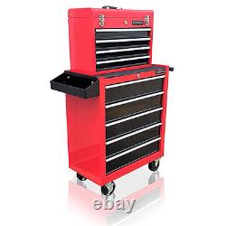 377 Us Pro Tools Red Black Affordable Tool Chest Rollcab Box Roller Cabinet