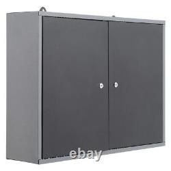 3 Door Wall Cabinet Metal Garage Storage Chest Box Tool Cupboard Unit Workshop