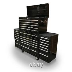 422 US PRO Tools Black Tool Chest Box Snap Up 2 side cabinet 75 finance option