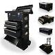 436 Us Pro Tools Black Mobile Rolling Chest Trolley Cart Cabinet Wheels Tool Box