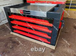 4 DRAWERS TOOLBOX WITH TOOLS ROLLER CABINET STEEL CHEST WIDMANN Deluxe Red
