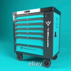 7/6 ToolBox with Tools Workshop Storage Chest Carrier Tool Trolley Cabinet
