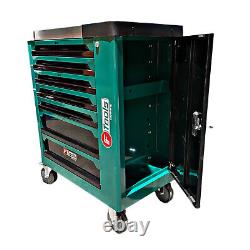 7 Drawer Trolley Cabinet with Tools Steel Workshop Storage Chest Carrier ToolBox