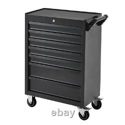 7 Drawers Tool Box Chest Roller Cabinet Lockable Tool Storage Roll Cab Trolley
