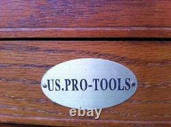 90 US Pro Tools Wooden Top Tool Box Tool Chest Wood Cabinet Engineer Machinists