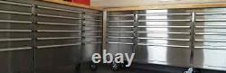 96 Brushed Stainless Steel 24 Drawer Work Bench Tool Chest Cabinet