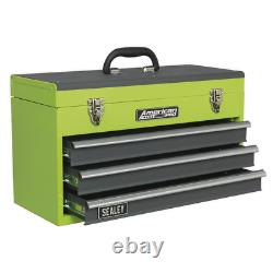 AP9243BBHV Sealey Tool Chest 3 Drawer Portable with Ball Bearing Runners Hi-Vis
