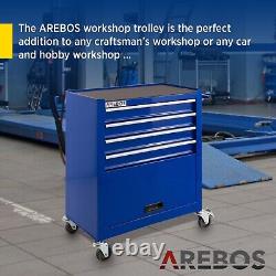 AREBOS Roller Tool Cabinet Storage 4 Drawers Toolbox Tool Chest, Trolley