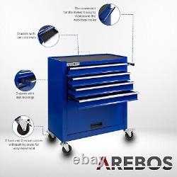 AREBOS Roller Tool Cabinet Storage 4 Drawers Toolbox Tool Chest, Trolley