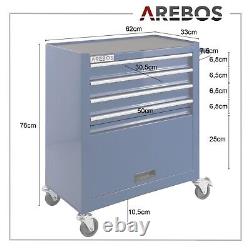 AREBOS Roller Tool Cabinet Storage 4 Drawers Toolbox Tool Chest, Trolley