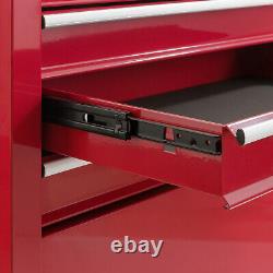 AREBOS Roller Tool Cabinet Storage 4 Drawers Toolbox Tool Chest, Trolley Red