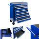 Arebos Roller Tool Cabinet Storage 7 Drawers Toolbox Tool Chest, Trolley Blue
