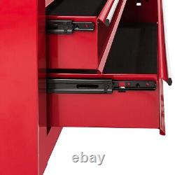 AREBOS Roller Tool Cabinet Storage 7 Drawers Toolbox Tool Chest, Trolley Red