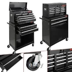 AREBOS Roller Tool Cabinet Storage 9 Drawers Toolbox Tool Chest, Trolley Black