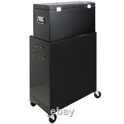 AREBOS Roller Tool Cabinet Storage 9 Drawers Toolbox Tool Chest, Trolley Black