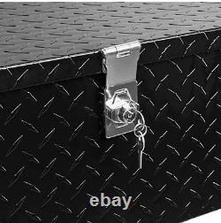 ARKSEN 30 Inch Heavy Duty BLACK Aluminum Diamond Plate Tool Box Chest Box