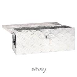 Aluminium Box Trapezoid Storage Chest Trunk Organiser Toolbox Belt Box vidaXL
