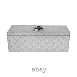 Aluminium Tool Box 35L Lockable Chest 2 Keys Trailer Truck Van Locker Boxes