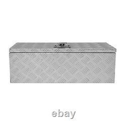 Aluminium Tool Box 60L Lockable Chest 2 Keys Trailer Truck Van Locker Boxes