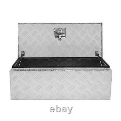 Aluminium Tool Box 60L Lockable Chest 2 Keys Trailer Truck Van Locker Boxes