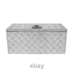 Aluminium Tool Box 70L Lockable Chest 2 Keys Trailer Truck Van Locker Boxes