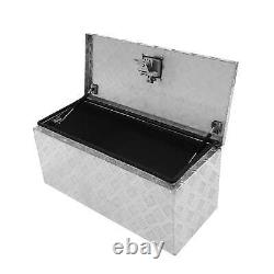 Aluminium Tool Box 70L Lockable Chest 2 Keys Trailer Truck Van Locker Boxes