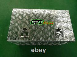 Aluminum Chequer Plate Site Tool Box Trailer Chest for Van Truck Pick up Storage