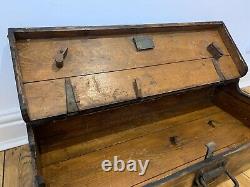 Antique Tool Carpentry chest, Vintage, Old Case, Rustic, Suitcase, Wooden, Old