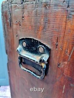 Antique scratch built pine tool chest