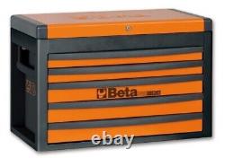Beta RSC23 8 Drawer Portable Tool Chest / Top Box Orange DAMAGED1