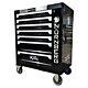 Black Tool Chest Trolley With 6 Drawers Full Of Tools Plus Storage Roll Cart