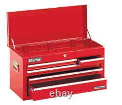 CLARKE 6 DRAWER TOOL CHEST Toolbox 4 Tool CABINET front locking side handles