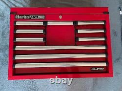 Clarke HD Plus 10 Drawer Tool Chest Car/garage RED Foam Lined EXCELLENT
