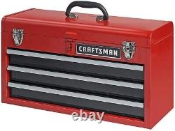 Craftsman 3-Drawer Portable Tool Chest Heavy Duty Steel Sturdy Latches 20lbs