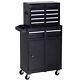Durhand 2 In 1 Metal Tool Cabinet Storage Box Cabinet 5 Drawers Pegboard Chest