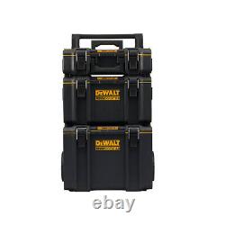 DeWalt Tool Toughsystem 2 Storage Tower 3 Pieces With Wheels Extendable Handle