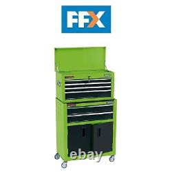 Draper 19566 24 Green Combined Roller Cabinet and Tool Chest 6 Drawer Storage