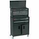 Draper 24 Combined Roller Cabinet And Tool Chest (6 Drawer) In Black