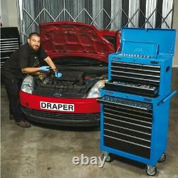 Draper 26 Blue Top Tool Storage Chest, 9 Ball Bearing Draws, Lockable Box, 14910