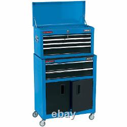 Draper 6 Drawer Combined Roller Cabinet and Tool Chest Blue